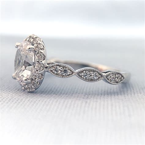 Semi-Mount Oval Halo Engagement Ring by Romance Collection - Rings