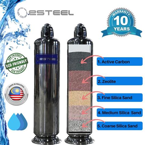 Esteel Household Outdoor Water Filter Stainless Steel Backwash System Efilter Shopee Malaysia