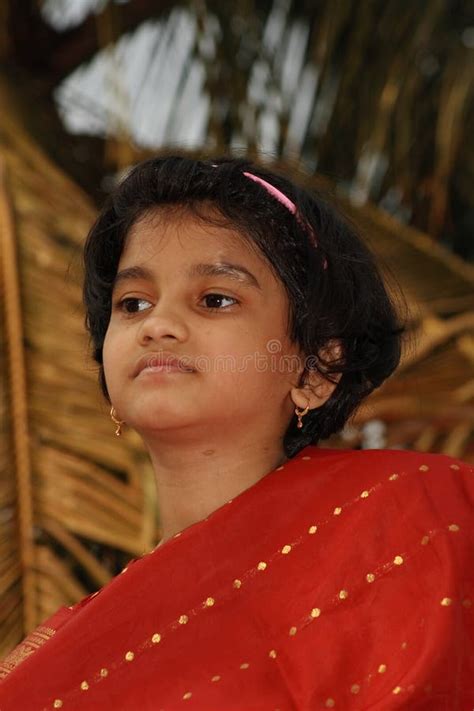 Indian Girl In Red Sari Stock Photo Image Of Indian Traditional 4722782