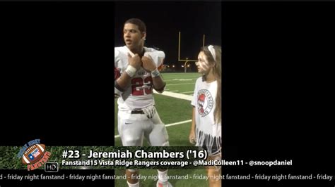 Fanstand 15 Vista Ridge Rangers Week Two Post Game Youtube