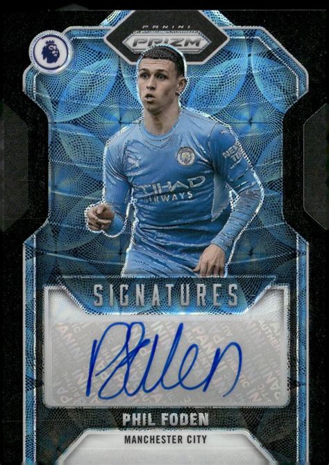 2021 22 Panini Prizm PHIL FODEN Prizms Choice Signatures BLACK Auto 1