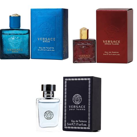 3pc 5ml Mini Versace Eros Men Eros Flame Pour Homme New Ebay