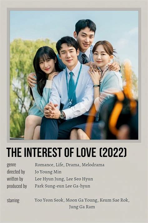 The Interest of Love poster | Drama tv shows, Korean drama movies, Korean drama series