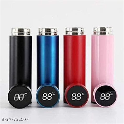 Thermos Water Bottle With Led Temperature Display Stainless Steel Perfect For Hot And Cold