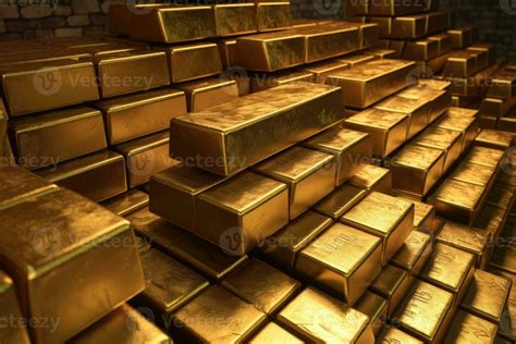 Stack of gold bars in vault. Generative AI 25477913 Stock Photo at Vecteezy