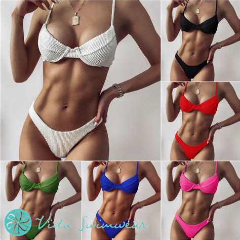 Push Up Bikini Two Piece Swimsuit Bikini Underwire Push Up Swimwear