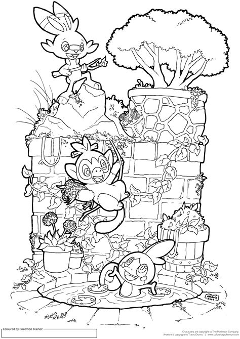 I Made A Galar Starter Pok Mon Colouring Page Pokemon Coloring Pages