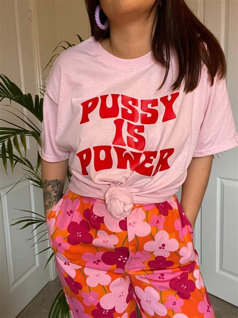 Pink Red Pussy Is Power T Shirt Etsy