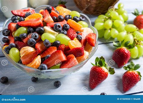 Tasty spring fruit salad stock photo. Image of bowl, lunch - 41569050