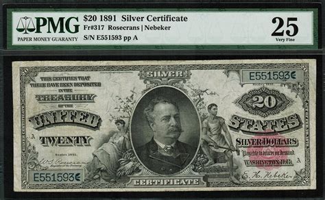 Silver Certificate Fr Manning Graded