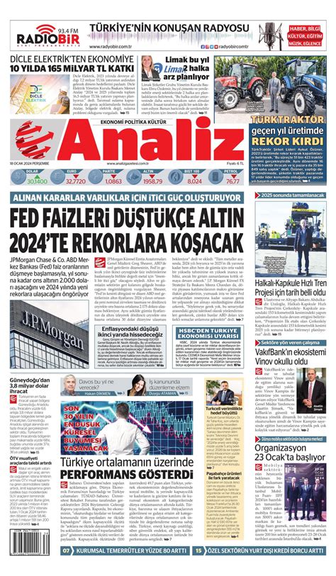 Analiz Gazetesi Analiz Manşet Oku Haberler 18 Ocak 2024