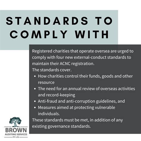 Standards To Comply With Brown Auditing Services