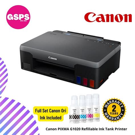 Canon Pixma G1020 Refillable Ink Tank Printer Gs Premium Stores