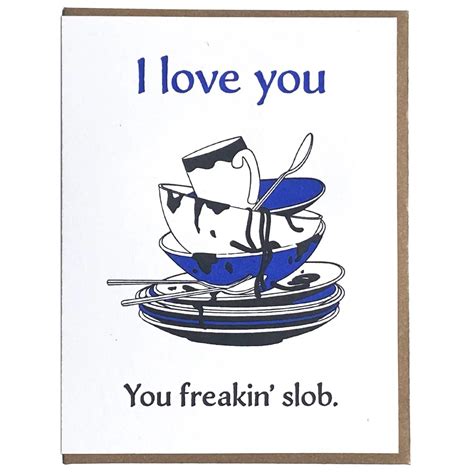 Slob Love Card | Lady Pilot Letterpress – Outer Layer
