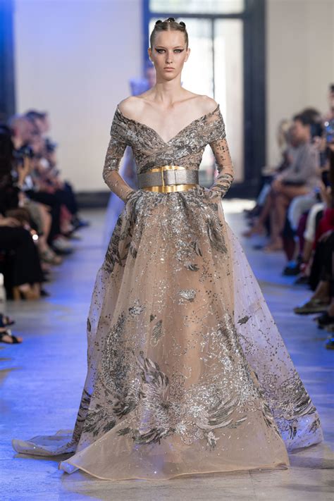 Elie Saab Fall 2019 Couture Collection Vogue Dresses Short Fancy