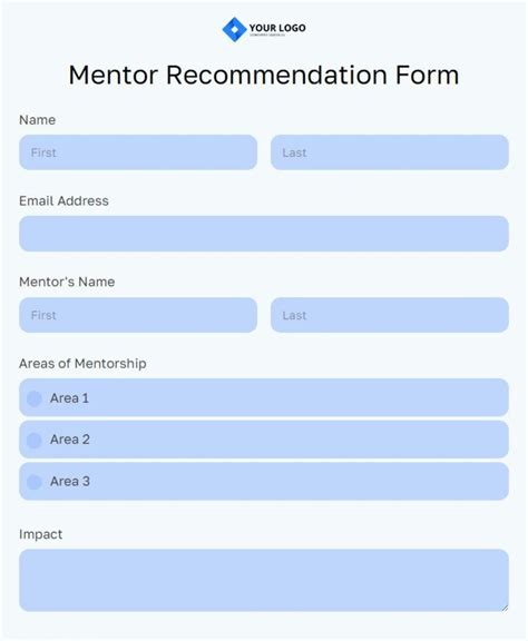 Free Recommendation Form Templates 123formbuilder