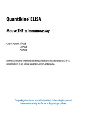 Fillable Online Funakoshi Co Mouse TNF Quantikine ELISA Funakoshi Co