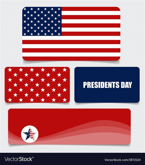 Happy presidents day banner design Royalty Free Vector Image