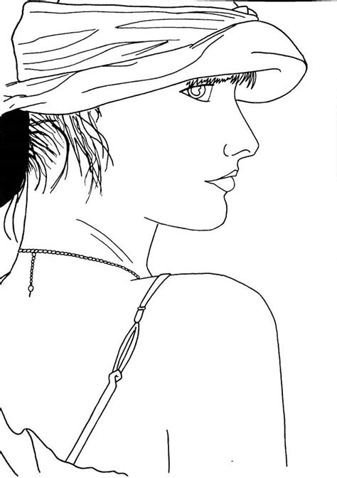 Coloriage Une Fille Ado En Ligne Dessin Gratuit Imprimer