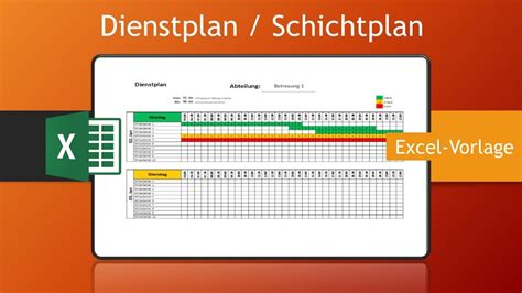 Duty Roster Excel Template Shift Planner in Practical A4 Format ...