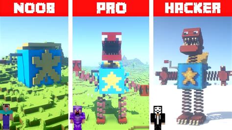 Minecraft Boxy Boo Statue Build Challene Noob Vs Pro Vs Hacker