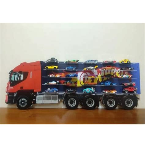 Estantes Carreta Caminh O Hot Wheels Prateleira Parede Capacidade Carrinhos Shopee Brasil