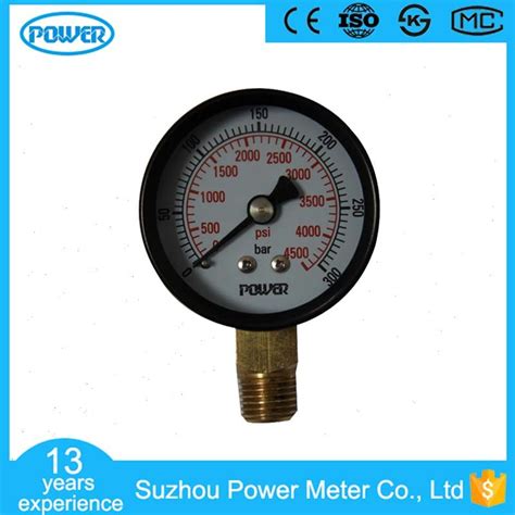 Mm Black Steel Case Bar And Psi Common Pressure Gauge China