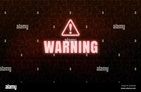 Warning sign on PC screen ( computer virus, hacking etc Stock Photo - Alamy