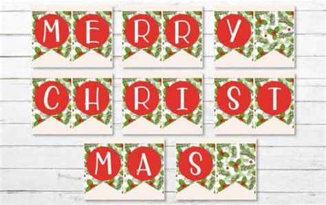 Printable Merry Christmas Bunting My Printable Home