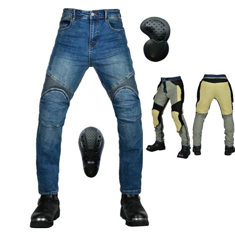 Aramid Reinforce Men Motorcycle Riding Jeans Protective Pants Biker