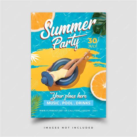 Premium Psd Psd Summer Party Template Design