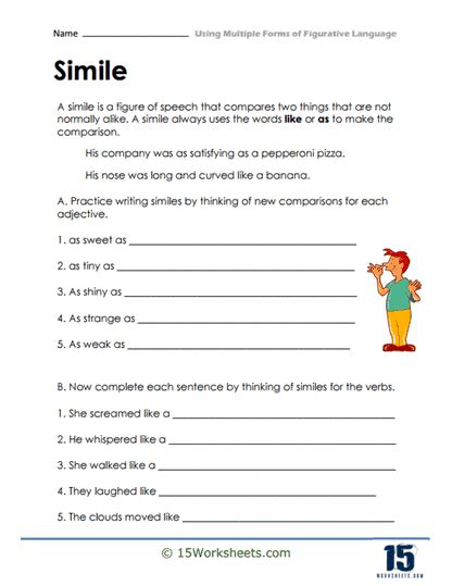 Figurative Language In Context 1 Worksheet Worksheets Library