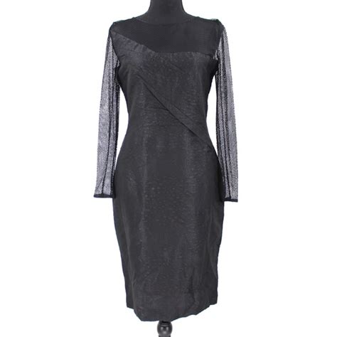 Roland Mouret Dresses Roland Mouret Magnolia Black Mesh Jacquard