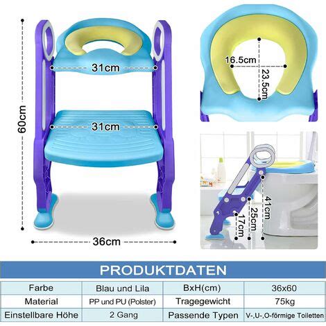 Réducteur de WC Siège de toilette avec escalier pliable Hauteur