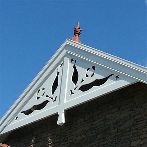 Gable finials and fancy ridge tiles for roofs