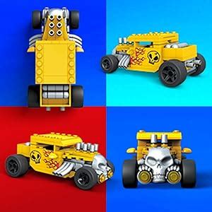 Amazon MEGA Hot Wheels Bone Shaker Racecar Building Set With Pieces With Micro Figure