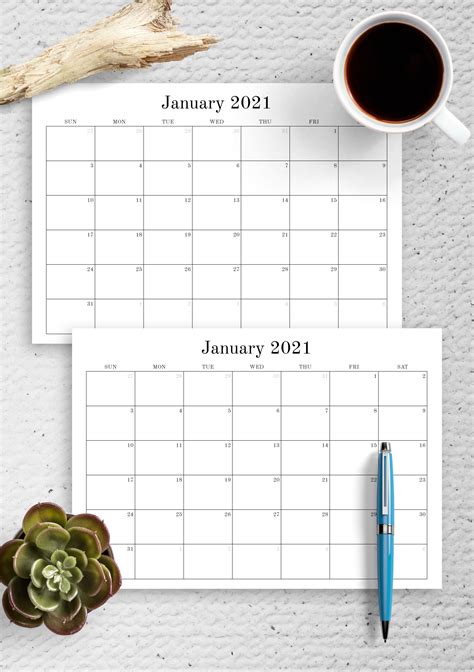 10 Free Printable Blank Calendars Editable Pdf Download Printable