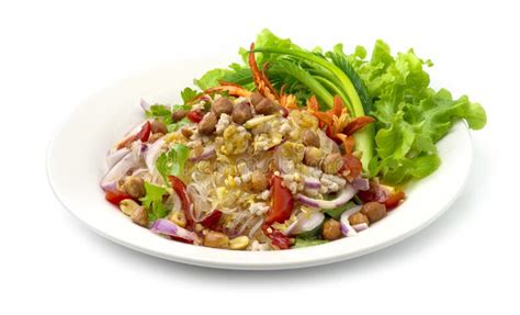 Spicy Salad Vermicelli Noodles Stock Photo - Image of asian, appetizer ...