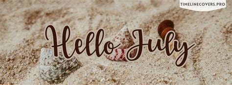 Hello July Beach Creatures Facebook Cover Photo