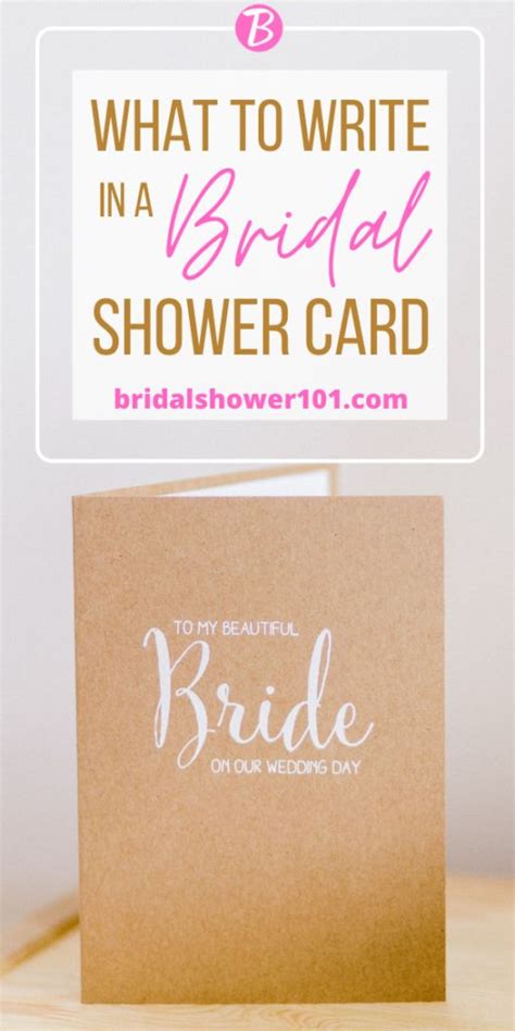 What To Write In A Bridal Shower Card Bridal Shower Cards Wedding