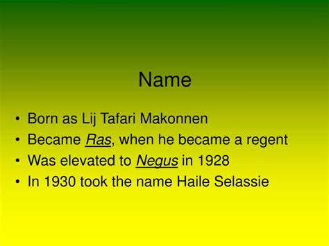 Ppt Haile Selassie I Powerpoint Presentation Free Download Id8744100