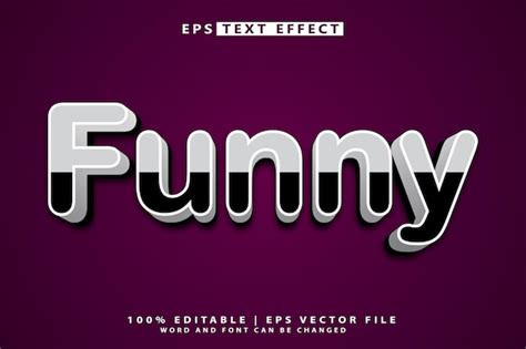 Premium Vector 3d Funny Editable Text Effect Eps