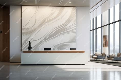 Premium AI Image | Sleek and modern corporate office lobby with ...