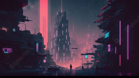 Cyberpunk Future Technology Sense Powerpoint Background For Free Download - Slidesdocs