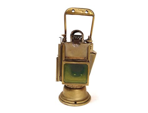 Lampe carbure cuivre SNCF Albert BUTIN ingénieur french antique XIXème