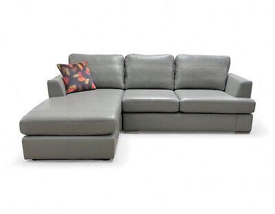 New Dfs Freya Sofa Dove Grey Beau Leather Left Hand Facing Piece