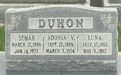 Adonia Vincent Duhon Find A Grave Memorial