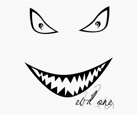 Anime Evil Smirk Drawing Sketch Coloring Page