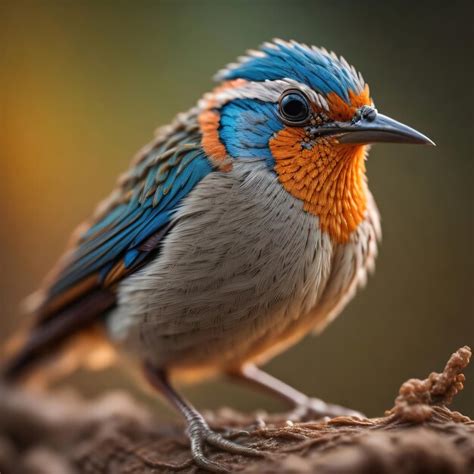 Premium AI Image | Macro photography of lovely colorful bird