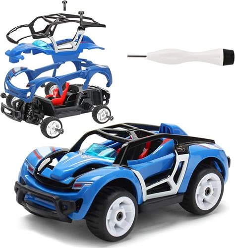 Amazon.com: Pull-Back Toy Cars Take Apart Race Car DIY Car Assembly Toy ...